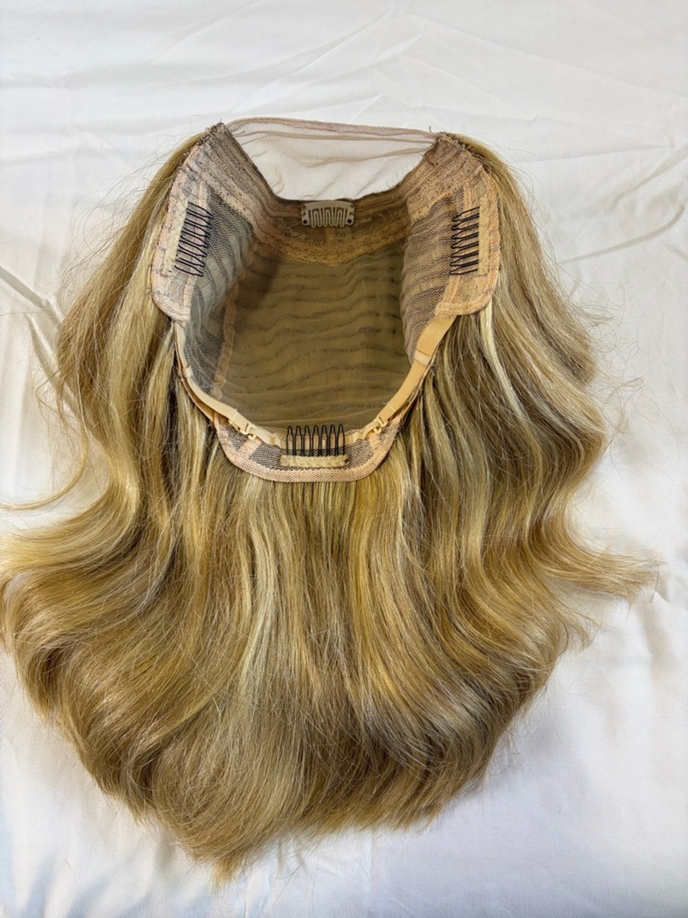 Human Hair hat fall wig golden blonde bob lob remy active summer beanie ball cap - Picture 8 of 14
